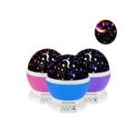 Proyector de estrellas giratorio redondo