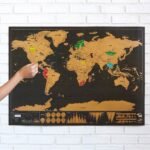 Planisferio mapamundi para raspar Scratch Map BLACK DORADO - Imagen 5