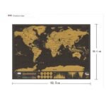 Planisferio mapamundi para raspar Scratch Map BLACK DORADO - Imagen 3