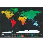 Planisferio mapamundi para raspar Scratch Map BLACK DORADO - Imagen 4