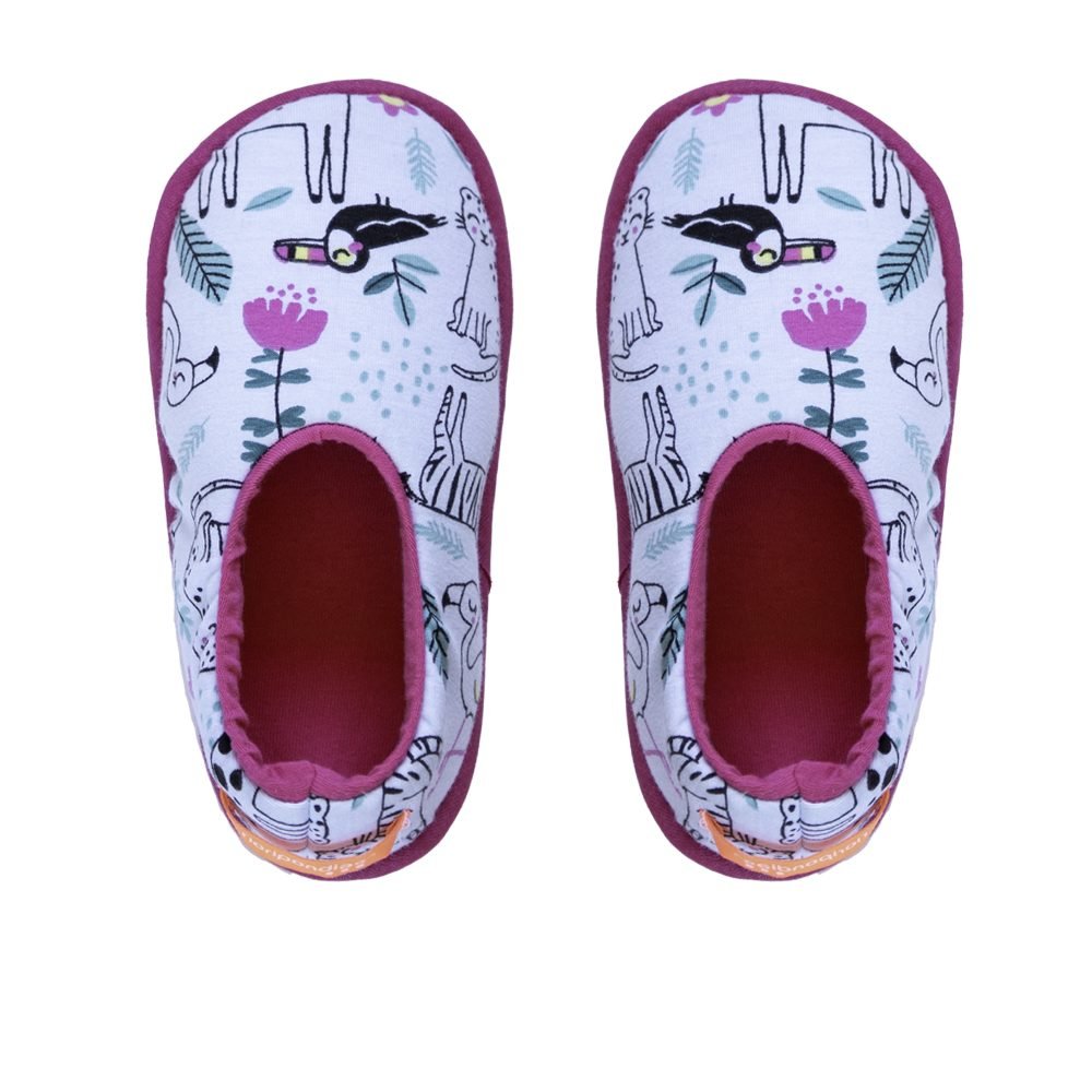 00257JUNCEL Pantuflas para bebes y Niñas de invierno Floripondias Estampadas - Imagen 1