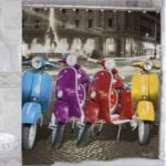 Cortina de baño Poliester Impermeable Motos