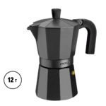 CAFETERA DE INDUCCION VITRO NOIR NEGRA 12T MOKA