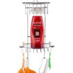 Estante Cromado doble para baño con sopapa - Imagen 2