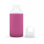 Botella de vidrio hermética cubierta en silicona