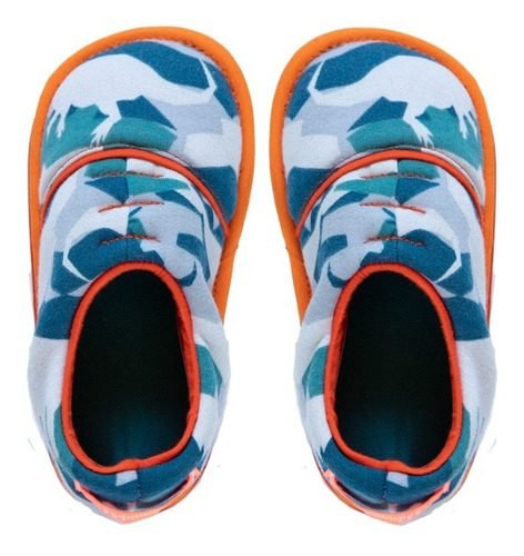 777469-MLA45713958388_042021 Pantuflas Floripondias de Niño Camufladas diseño de dinosaurio - Imagen 1