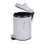 Cesto Basura Tacho Vintage Blanco 4 Litros Con Tapa - Imagen 2