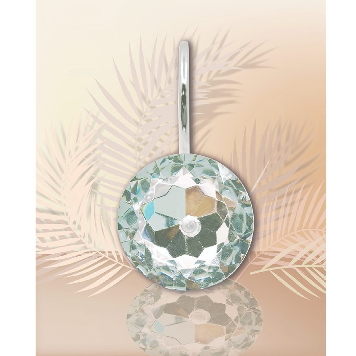 03211DIABLA Ganchos para cortina de baño Diamante Blanco - Imagen 1