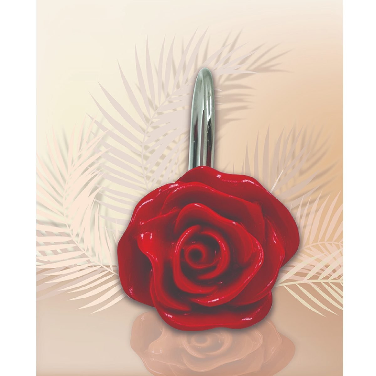 03211ROS Ganchos para cortina de baño Rosas - Imagen 1