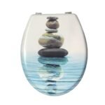 Tapa de Inodoro Piedras Sobre Agua