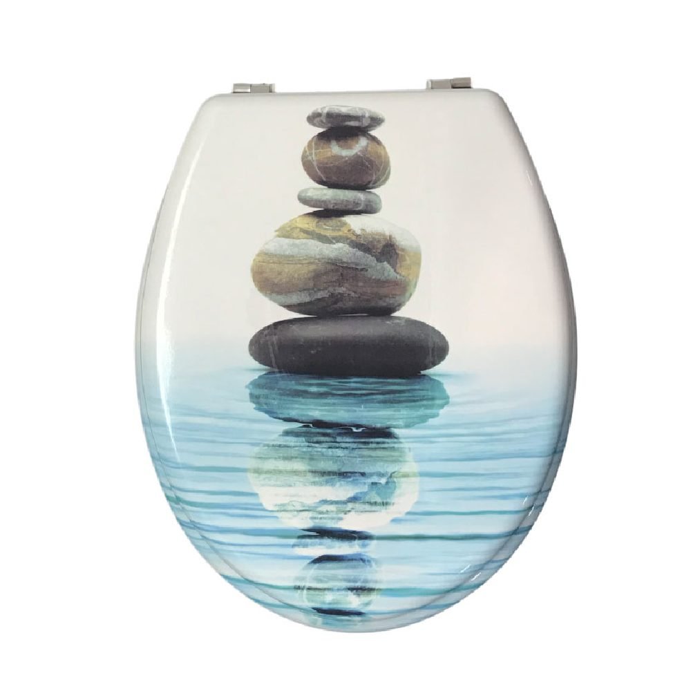 07669PIEAGU Tapa de Inodoro Piedras Sobre Agua - Imagen 1