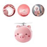 Ventilador Espejo Cerdito con Luz Recargable - Imagen 2