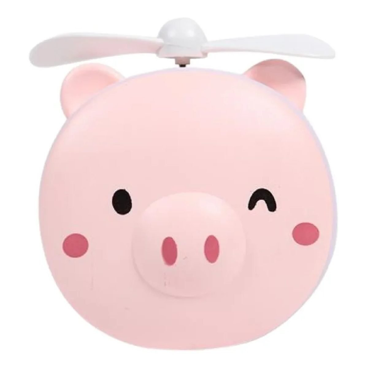 07379CER Ventilador Espejo Cerdito con Luz Recargable - Imagen 1
