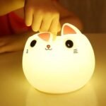 Luz de noche lámpara velador varios colores LED "Gatito" - Imagen 3