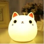 Luz de noche lámpara velador varios colores LED "Gatito" - Imagen 4