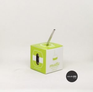 Mate ceramica y cuerina cocida a mano - Imagen 2