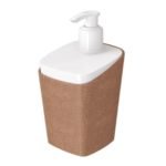 Dispenser jabón liquido Plastico simil madera Coza