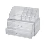 Organizador acrilico porta cosmetico maquillaje 2 cajones