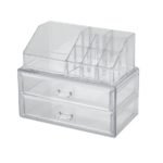 Organizador acrilico porta cosmetico maquillaje 2 cajones - Imagen 2