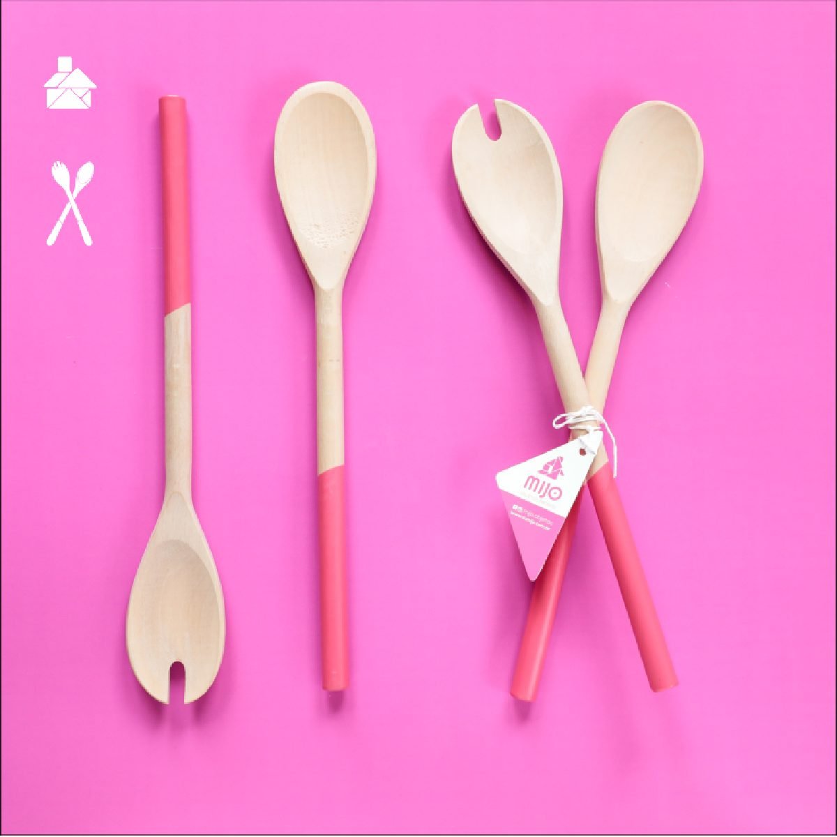 07174 Cuchara de ensalada madera Mijo X2 - Imagen 1