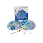Juego de pesca imantado madera encastre didactico - Imagen 2