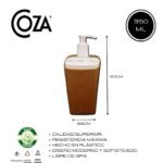 Dispenser jabón liquido Plastico simil madera Coza - Imagen 3