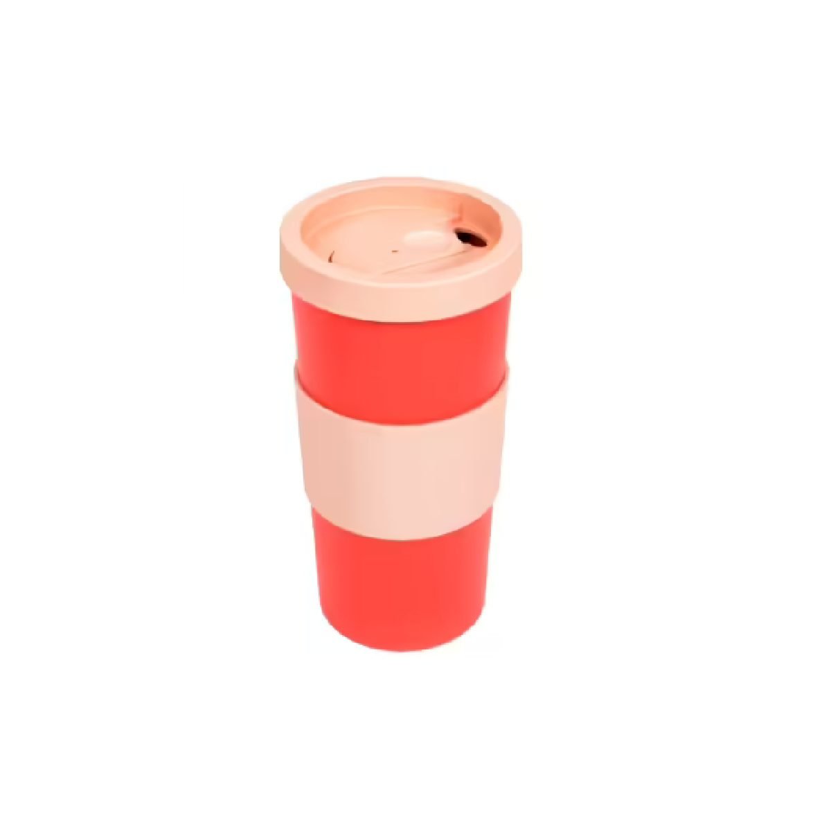 07793SAL Vaso mug para cafe con banda de silicona y tapa apto microondas - Imagen 1