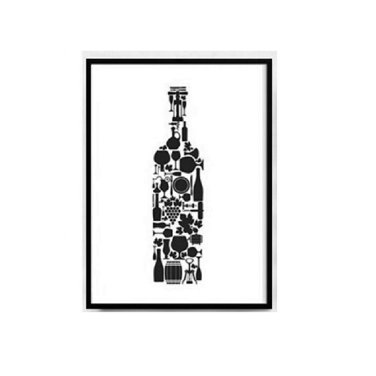 07970 Cuadro botella de vino - Imagen 1