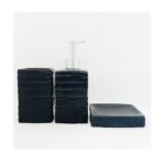 Set de baño X 3 Bath Piedras Negro Ceramica - Imagen 3
