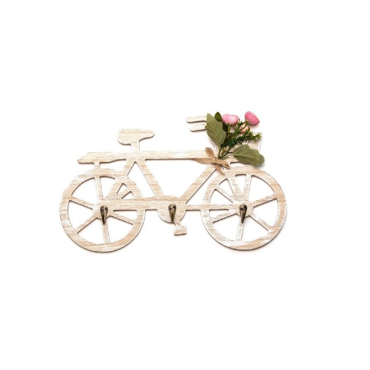 07975BLA1 Porta llaves de pared bicicleta blanca - Imagen 1