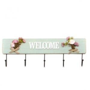 Perchero De Pared "Welcome" 5 Ganchos