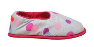 Pantuflas floripondias de invierno para mujer motas de color - Imagen 5