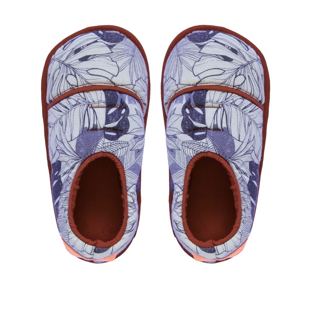 selva azul1 Pantuflas floripondias de invierno para niños selva - Imagen 1