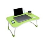 Bandeja plegable de cama con porta vaso y porta tablet