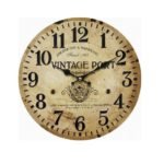 Reloj metal de pared vintage mapamundi - Imagen 2