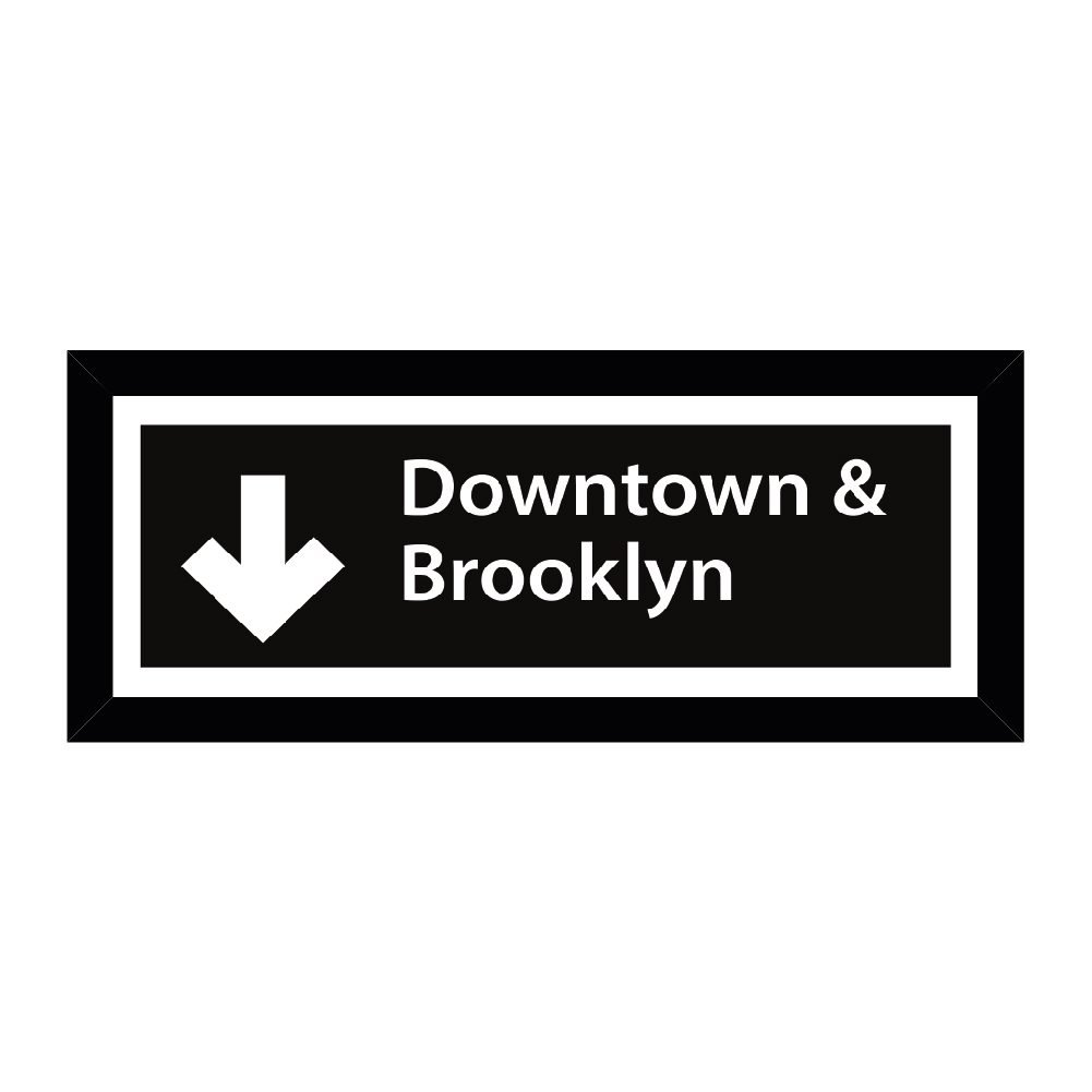 180-3 Cuadro decorativo «Downtown & Brooklyn » 10 x 30 - Imagen 1