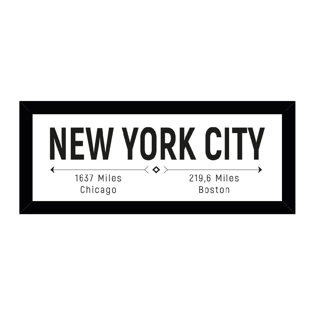 180-4 Cuadro decorativo "New York City" 10 x 30 - Imagen 1