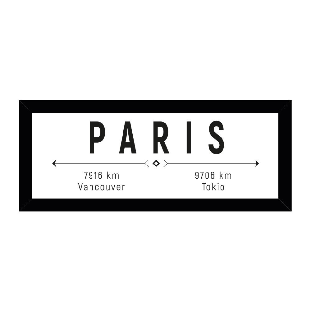 180-6 Cuadro decorativo "Paris" 10 x 30 - Imagen 1