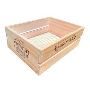 Cajon organizador de madera 2 tablas "cuadrille"