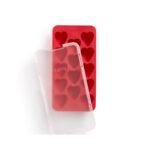 Cubetera hielera con tapa forma corazon