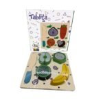 Tablita de madera para cortar verduras frutas y galletas encastre