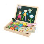 Pizarra de madera doble imantada didáctica