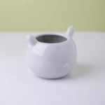 Maceta de ceramica redonda oso gris - Imagen 2