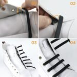 Cordones de silicona elasticos negros - Imagen 3