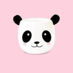 Maceta de ceramica panda feliz - Imagen 2