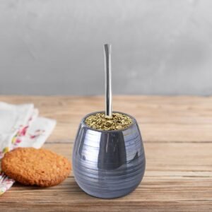 Mate de ceramica nacar con brillo holografico