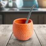 Mate de ceramica Glam con bombilla