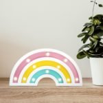 Lámpara velador arcoiris led MDF