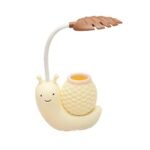 Lampara velador led flexible lapicero caracol recargable