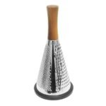 Rallador de queso Acero Inox. conico con mango de madera
